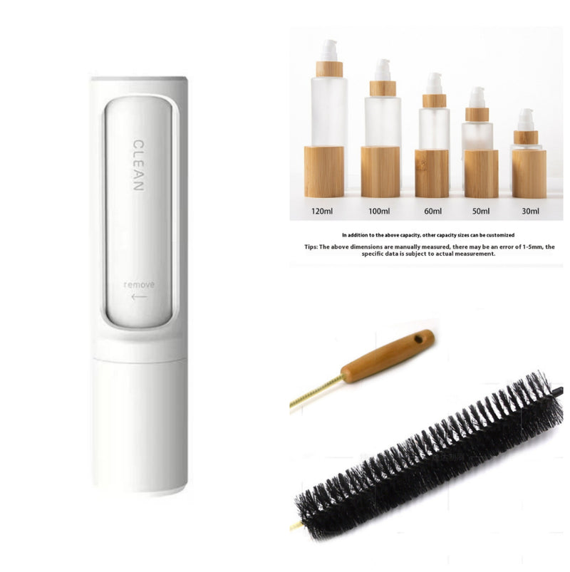 2-1 Reusable Pet/Clothes Hair Remover Brush Lint Roller Portable Effective Self Cleaning Tool for Cat Dog Fur Hair Dust Removal Brush